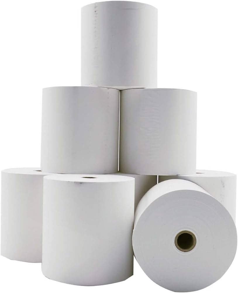 Rollo registradora papel térmico 80x80m 50 unidades