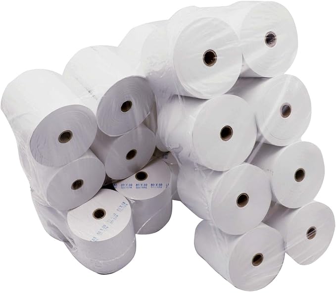 Rollo registradora papel térmico 80x80m 50 unidades